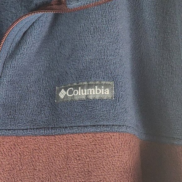 Columbia Sportswear Navy and Burgundy Full Zip Poly Fleece LS Sweater Jacket XXL - Picture 7 of 16